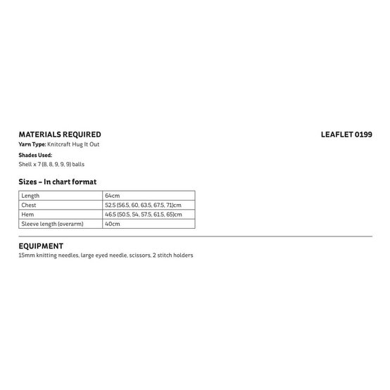 Knitcraft Chunky Trim Jumper Pattern 0199 image number 2