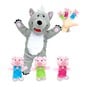 Fiesta The Big Bad Wolf and 3 Little Pigs Hand Finger Puppets image number 1