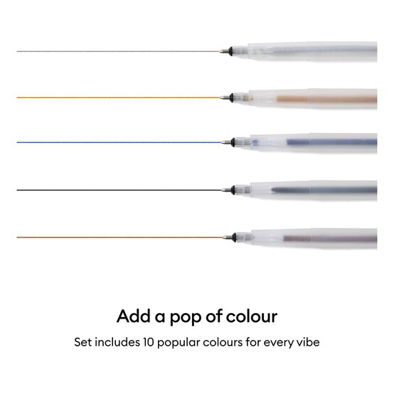 Cricut Rainbow Glitter Gel Pens 10 Pack image number 2