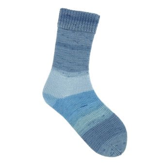 Rico Superba Blue Degrade Cashmeri Luxury Socks 4 Ply Yarn 100g image number 2