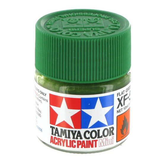 Tamiya Colour Acrylic Paint XF-5 Flat Green 10ml image number 1