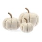 White Cotton Striped Pumpkin 3 Pack Bundle image number 1