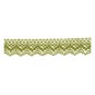 Olive Green 25mm Scallop Cotton Lace Trim by the Metre image number 1