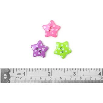 Trimits Dotty Star Novelty Buttons 8 Pieces image number 3