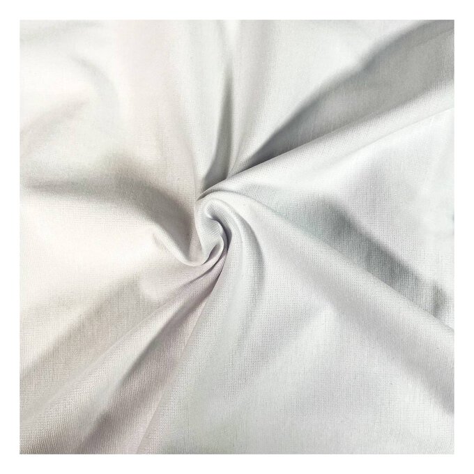 White Poly Viscose Ponte Roma Fabric by the Metre image number 1