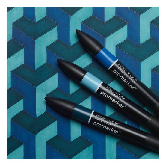 Winsor & Newton Blue Tones Promarkers 3 Pack image number 2