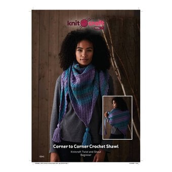 Knitcraft Corner to Corner Crochet Shawl Digital Pattern 0241