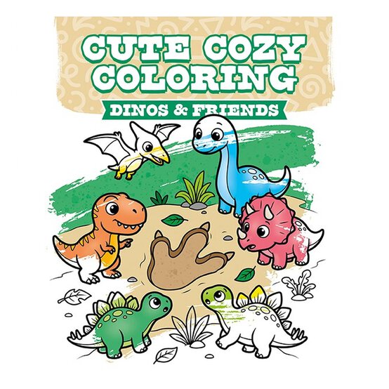 Cute Cozy Colouring: Dinos and Friends image number 1