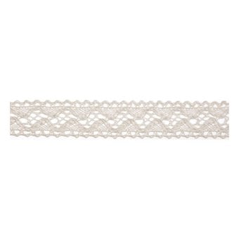 Cream Cotton Lace Wave Ribbon 18mm x 5m