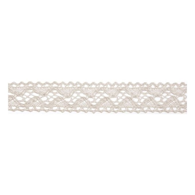 Cream Cotton Lace Wave Ribbon 18mm x 5m image number 1