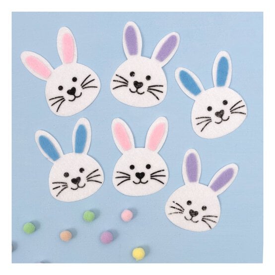Felt Bunny Stickers 6 Pack image number 1