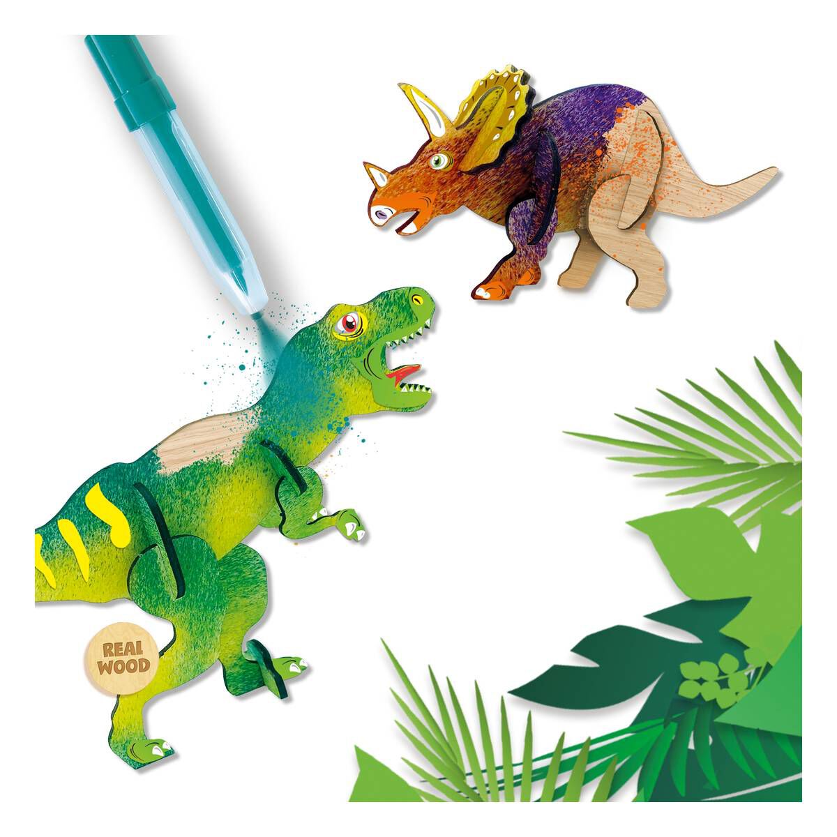 Stylos Aérographe SES Creative - Kit Dinosaures à Colorier En Soufflant - Activité Créative Enfant - 7