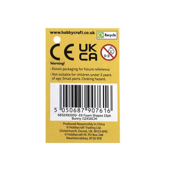 Pink and White Foam Bunny Shapes 15 Pack  image number 4