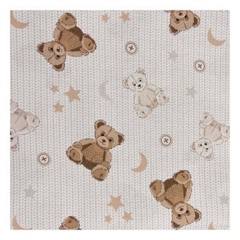 Toybox Treasures Keepsake Bears Cotton Fabric by the Metre