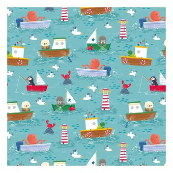 Blue Ahoy Gift Wrap 70cm x 2m