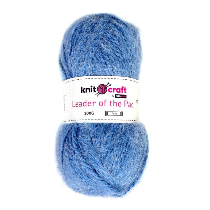 Knitcraft Denim Blue Leader of the Pac Aran Yarn 100g image number 1