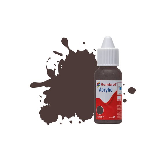 Humbrol Brown Track Colour Matt Acrylic Paint Dropper (173) : 14Ml