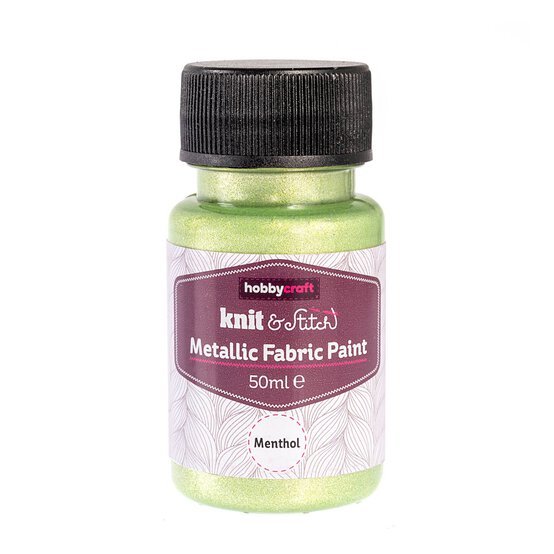 Menthol Metallic Fabric Paint 50ml image number 1