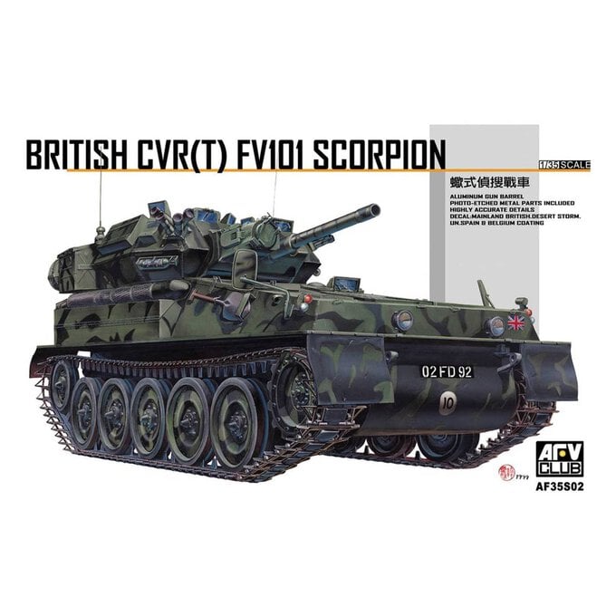 AFV Club British CVR FV101 Scorpion Model Kit 1:35 image number 1