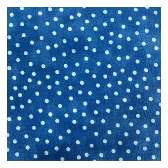 Royal Blue Spotty Cotton Textured Blender Fabric by the Metre