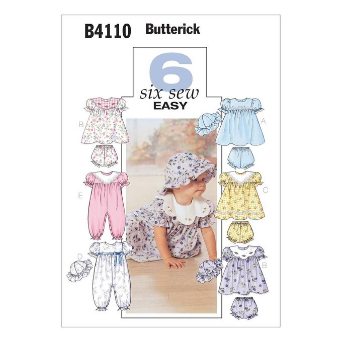 Butterick Baby Dress Sewing Pattern B4110 Hobbycraft