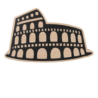 Colosseum Wooden Stamp 7.8cm x 12.7cm