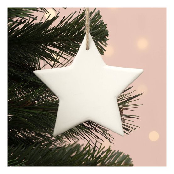 Shine Together Hanging Ceramic Star Decoration 10cm image number 1