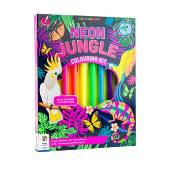 Kaleidoscope Neon Jungle Colouring Kit