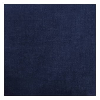Navy Lawn Cotton Fabric by the Metre