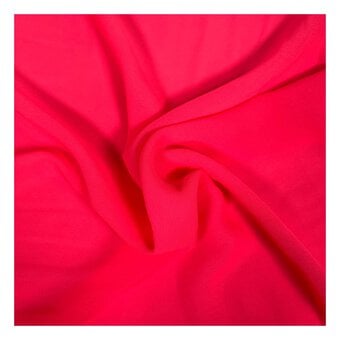 Coral Crepe Georgette Fabric by the Metre