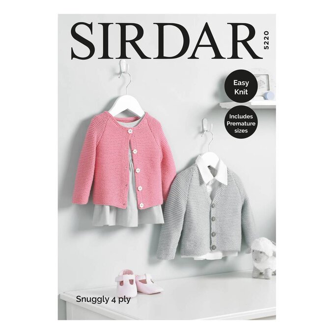 Sirdar Snuggly 4 Ply Cardigans Digital Pattern 5220 image number 1