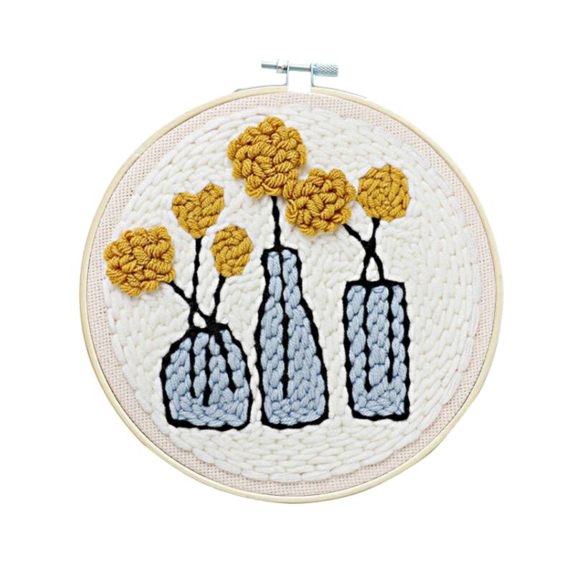 Vases Punch Needle Hoop Kit 20cm Hobbycraft