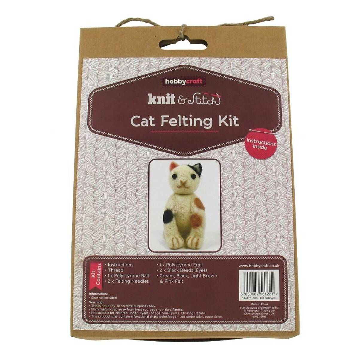 Cat Needle Felting Kit Hobbycraft