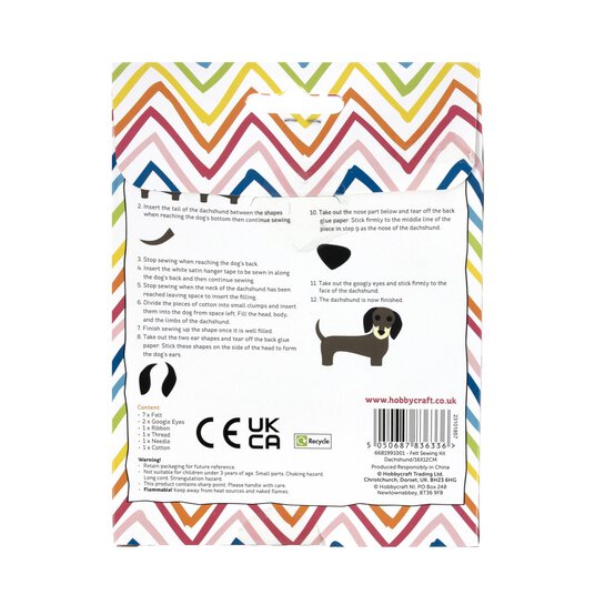 Dachshund Felt Sewing Kit image number 4