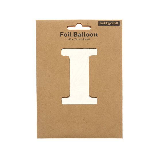 Extra Large Silver Foil Letter I Balloon image number 3