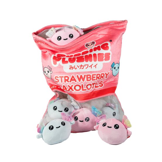 Pudding Plushies Strawberry Axolotls   image number 1