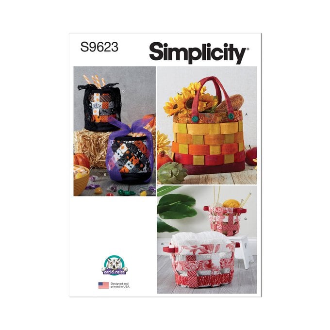 Simplicity Fabric Baskets Sewing Pattern S9623 image number 1