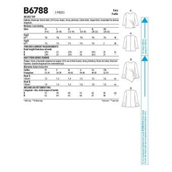 Butterick Women’s Top Sewing Pattern B6788 (XS-M)