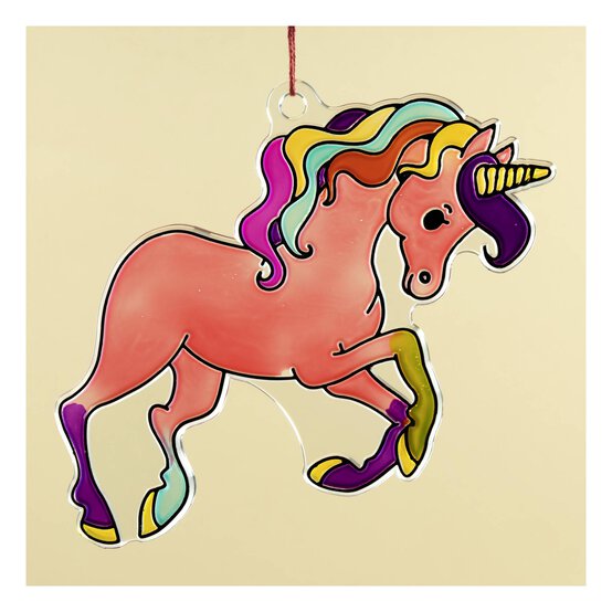 Unicorn Plastic Suncatcher image number 3