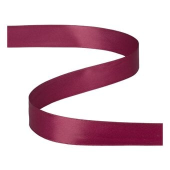 Wine Double-Faced Satin Ribbon 18mm x 5m
