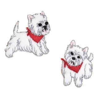 Trimits Westie Dog Iron-On Patches 2 Pack