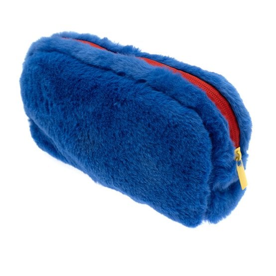 Reversible Red and Blue Furry Pencil Case image number 1