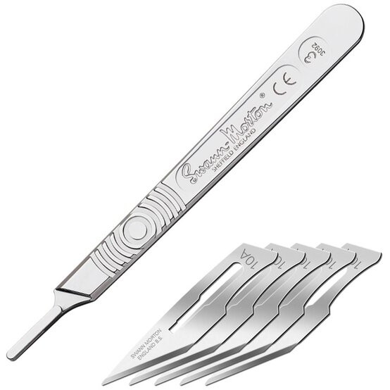Swann-Morton No. 3 Handle and No. 10A Blades Set