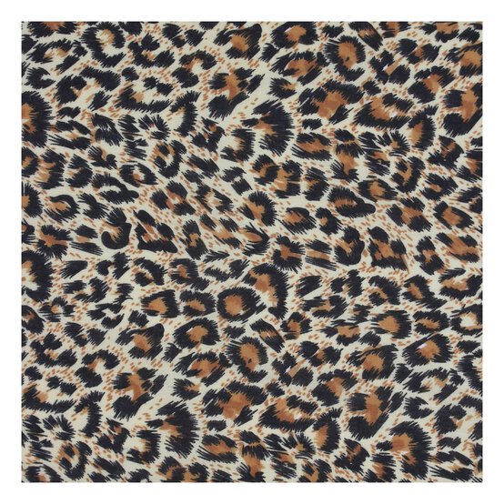Leopard Print Polycotton Fabric by the Metre image number 2