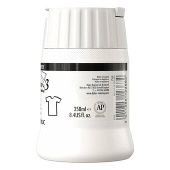 Daler-Rowney System3 Titanium White Textile Screen Printing Acrylic Ink 250ml image number 2