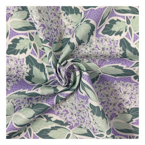 WI Garden Delight Dogwood Green Cotton Fabric by the Metre image number 1