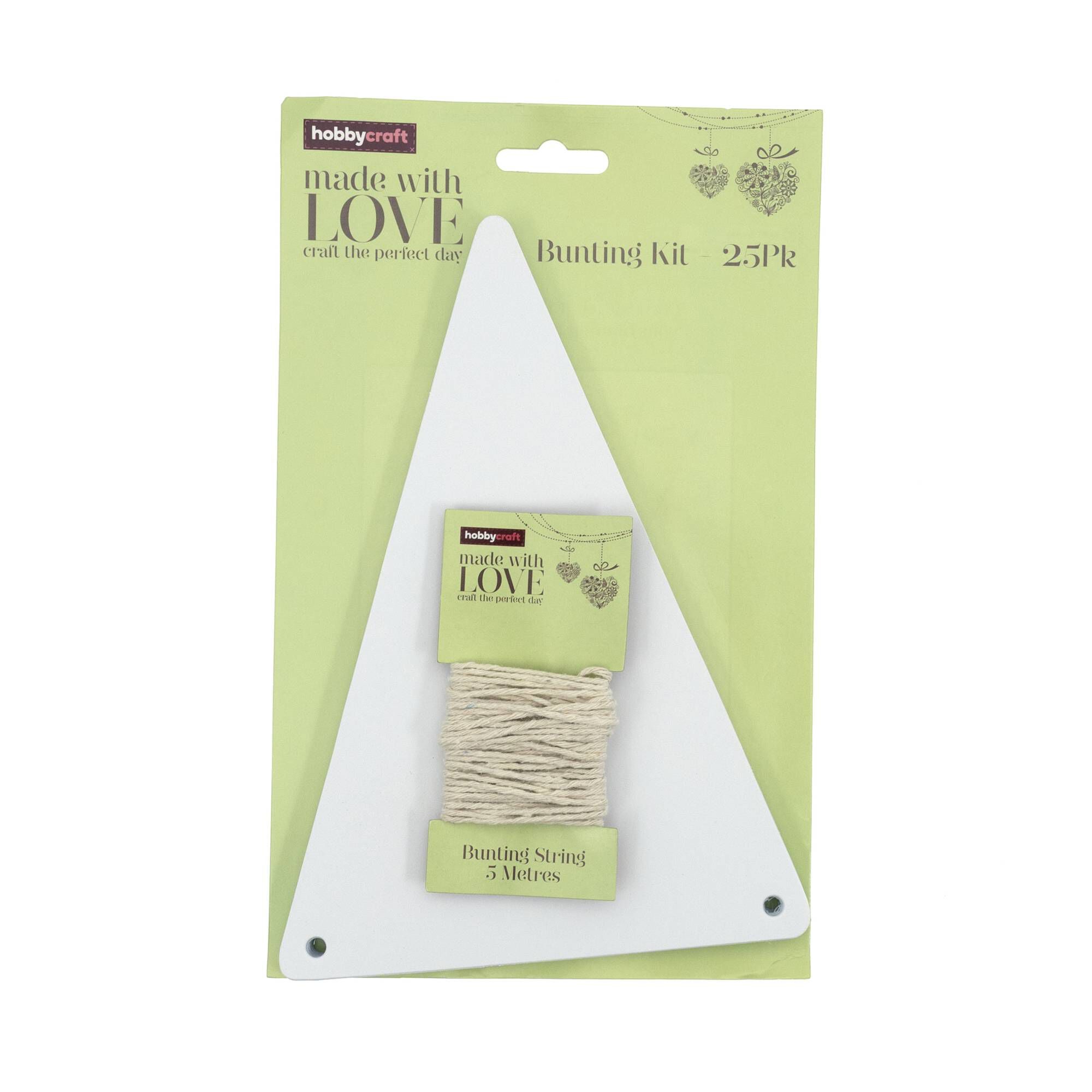 White Straight Edge Bunting 5m 4 Pack Bundle | Hobbycraft