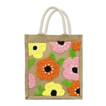 Floral Punch Needle Tote Bag Kit
