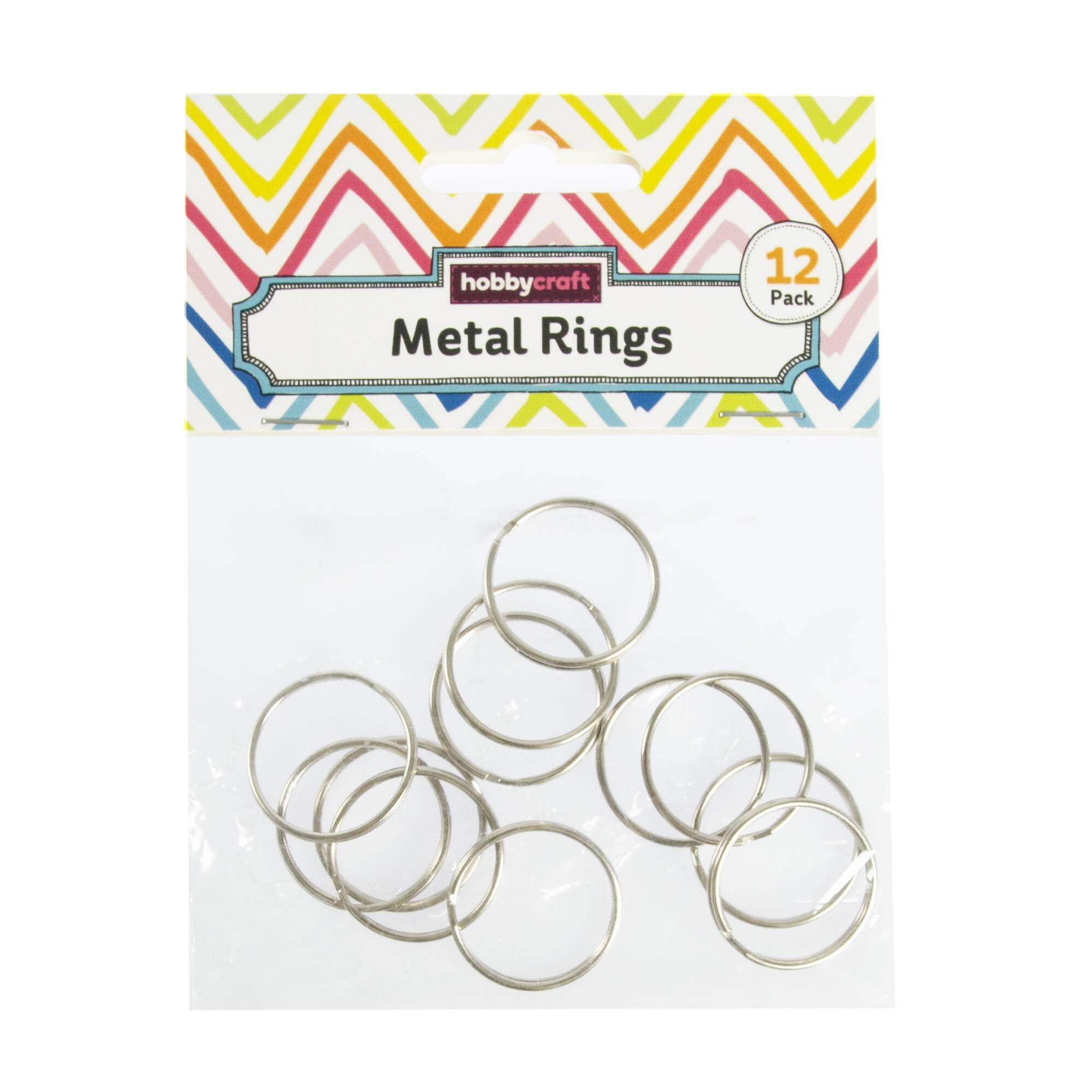 Metal Keyrings 12 Pack Hobbycraft