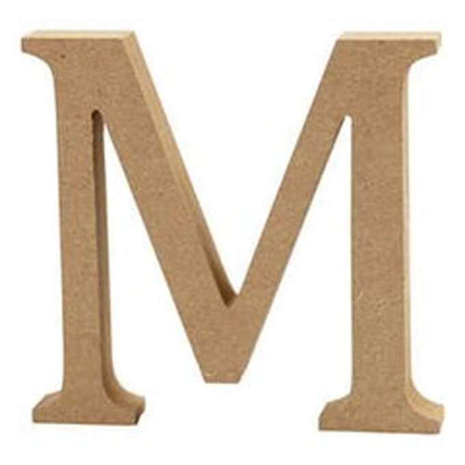 MDF Wooden Letter M 13cm image number 1